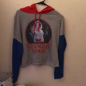 Target XL Cropped Stanger Things Hoodie